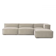 Asghar Furniture - Minimalist L-Shaped Sofa Set - Grey