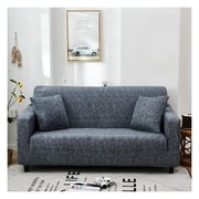 Stretchable Sofa Cover Three Seater Grey Design Fits Size between 190-230cm