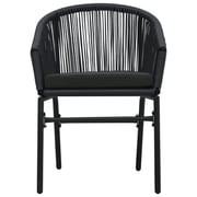 Vidaxl Garden Chairs 2 Pcs Black Pvc Rattan Vidaxl Garden Chairs 2 Pcs Black Pvc Rattan