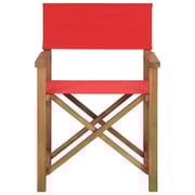 vidaXL Director's Chairs 2 pcs Solid Teak Wood Red vidaXL Director's Chairs 2 pcs Solid Teak Wood Red