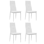 vidaXL Dining Chairs 4 pcs White Faux Leather vidaXL Dining Chairs 4 pcs White Faux Leather