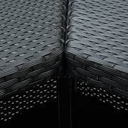Vidaxl Corner Bar Table Black 100x50x105 Cm Poly Rattan Vidaxl Corner Bar Table Black 100x50x105 Cm Poly Rattan