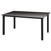 Vidaxl Garden Table Black 150x90x74 Cm Aluminium And Glass Vidaxl Garden Table Black 150x90x74 Cm Aluminium And Glass