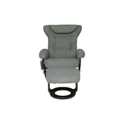 Pan Emirates Malmo Recliner With Massage & Ottoman Grey