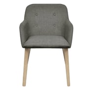 vidaXL Oak Indoor Fabric Dining Chair Set 2 pcs with Armrest Dark Grey vidaXL Oak Indoor Fabric Dining Chair Set 2 pcs with Armrest Dark Grey