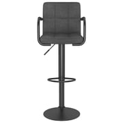 Vidaxl Bar Stools 2 Pcs Dark Grey Fabric Vidaxl Bar Stools 2 Pcs Dark Grey Fabric