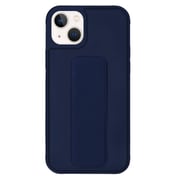 Margoun case for iPhone 14 Max Case with Hand Grip Foldable Magnetic Kickstand Wrist Strap Finger Grip Cover 6.7 inch Dark Blue
