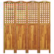 vidaXL 4-Panel Room Divider 162x2x180 cm Solid Wood Acacia vidaXL 4-Panel Room Divider 162x2x180 cm Solid Wood Acacia