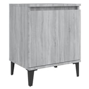 vidaXL Bed Cabinet with Metal Legs Grey Sonoma 40x30x50 cm vidaXL Bed Cabinet with Metal Legs Grey Sonoma 40x30x50 cm