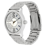Fastrack Road Trip White Printed Dial Stainless Steel Strap Watch - 3197SM01