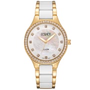 ECSTACY Women's Analog White MOP Dial Watch - E9511-GCWM ECSTACY Women's Analog White MOP Dial Watch - E9511-GCWM