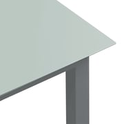 vidaXL Garden Table Light Grey 150x90x74 cm Aluminium and Glass vidaXL Garden Table Light Grey 150x90x74 cm Aluminium and Glass