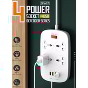 Smart 2500w 10a Extension With 4 Power Sockets And 18w Usb Ports | Defender Series Power Strip With Qc Usb Port Fast Charging | 2m Power Cord Smart 2500w 10a Extension With 4 Power Sockets And 18w Usb Ports | Defender Series Power Strip With Qc Usb Port Fast Charging | 2m Power Cord
