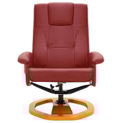 vidaXL Massage Chair with Foot Stool Wine Red Faux Leather vidaXL Massage Chair with Foot Stool Wine Red Faux Leather