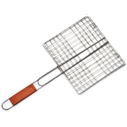 Buy Bjm Bbq Grill Basket With Wood Handle Silver 28x28centimeter Online