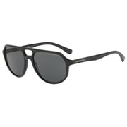 Emporio Armani Black Plastic Polarized Men EM-4111-500187-57 Sunglasses Emporio Armani Black Plastic Polarized Men EM-4111-500187-57 Sunglasses