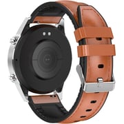 Xcell Classic-3Talk Smart Watch Silver With Brown Leather Strap