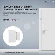 Sonoff SNZB-04 ZigBee Wireless Door/Window Sensor Send Alert to Smartphone for Home Security White Sonoff SNZB-04 ZigBee Wireless Door/Window Sensor Send Alert to Smartphone for Home Security White