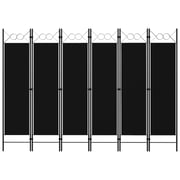 Vidaxl 6-panel Room Divider Black 240x180 Cm Vidaxl 6-panel Room Divider Black 240x180 Cm