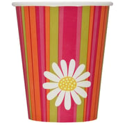 Unique- Daisy Stripe 8.9 Oz Cups