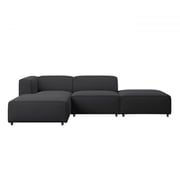 Asghar Furniture - Bareback L-Shaped Sofa Set - Black