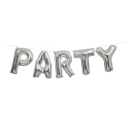 Unique- Party Silver Foil Balloon Letter Banner Kit