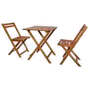 vidaXL 3 Piece Folding Bistro Set Solid Acacia Wood vidaXL 3 Piece Folding Bistro Set Solid Acacia Wood
