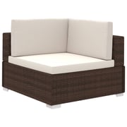 Vidaxl 6 Piece Garden Lounge Set With Cushions Poly Rattan Brown Vidaxl 6 Piece Garden Lounge Set With Cushions Poly Rattan Brown