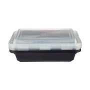 Hotpack Black Base Rectangular Container 28 Oz With Lids 5 Pieces Hotpack Black Base Rectangular Container 28 Oz With Lids 5 Pieces