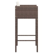 Vidaxl Bar Stools 2 Pcs With Cushions Brown Poly Rattan Vidaxl Bar Stools 2 Pcs With Cushions Brown Poly Rattan