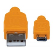 Manhattan Braided Micro USB Cable 1.8M Blue/Orange - 394017 Manhattan Braided Micro USB Cable 1.8M Blue/Orange - 394017