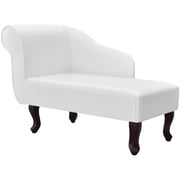 Vidaxl Artificial Leather Chaise Longue With Left Armrest White Vidaxl Artificial Leather Chaise Longue With Left Armrest White