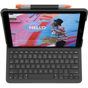 Logitech Slim FOLIO iPad Keyboard Case 10.2 Inch, 7th Generation, Bluetooth, With Integrated Wireless Keyboard, AR Layout Graphite