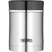 Thermos Stainless Steel Insulated Travel Food Jar With Lid, 16 Ounce, Black