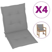 vidaXL Garden Chair Cushions 4 pcs Grey 100x50x3 cm vidaXL Garden Chair Cushions 4 pcs Grey 100x50x3 cm