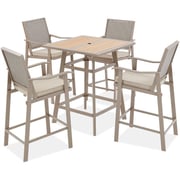 Danube Home Luna Bar Set 4 + 1 Brown-Table : 90x90x105 cm Chair : 59x65x121.5 cm Danube Home Luna Bar Set 4 + 1 Brown-Table : 90x90x105 cm Chair : 59x65x121.5 cm