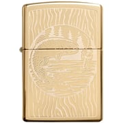 Zippo Classic Pocket Lighter Model 49610 - Fishing Bass In White Lasered Design - Windproof | Metal Material - Brass Zippo Classic Pocket Lighter Model 49610 - Fishing Bass In White Lasered Design - Windproof | Metal Material - Brass