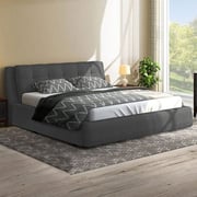 Cyra Platform Bed Grey King Size Without Mattress