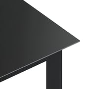 vidaXL Garden Table Black 80x80x74 cm Aluminium and Glass vidaXL Garden Table Black 80x80x74 cm Aluminium and Glass