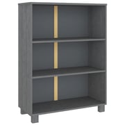 vidaXL Book Cabinet HAMAR Dark Grey 85x35x112 cm Solid Wood Pine vidaXL Book Cabinet HAMAR Dark Grey 85x35x112 cm Solid Wood Pine