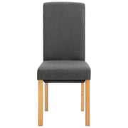 vidaXL Dining Chairs 4 pcs Grey Fabric vidaXL Dining Chairs 4 pcs Grey Fabric