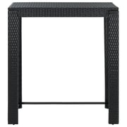 Vidaxl Garden Bar Table Black 100x60.5x110.5 Cm Poly Rattan Vidaxl Garden Bar Table Black 100x60.5x110.5 Cm Poly Rattan
