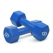 Dumbbells - Sparnod Fitness Anti-slip And Anti-roll Hex Vinyl Dumbbells 4KG Each X 2 For Workout, Exercise & Fitness Dumbbells - Sparnod Fitness Anti-slip And Anti-roll Hex Vinyl Dumbbells 4KG Each X 2 For Workout, Exercise & Fitness
