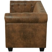 Vidaxl Chesterfield Sofa 2-seater Artificial Leather Brown Vidaxl Chesterfield Sofa 2-seater Artificial Leather Brown