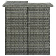 Vidaxl Corner Bar Table Grey 100x50x105 Cm Poly Rattan Vidaxl Corner Bar Table Grey 100x50x105 Cm Poly Rattan