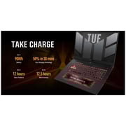ASUS TUF A17 (2022) Gaming Laptop - AMD Ryzen 7-6800H / 17.3inch FHD / 16GB RAM / 1TB SSD / 8GB NVIDIA GeForce RTX 3070 Graphics / Windows 11 Home / English & Arabic Keyboard / Jaeger Grey / Middle East Version - [FA707RR-HX003W]