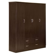 Buy 4 Door Wardrobe With 2 Drawer Chocolate Online in UAE Sharaf DG