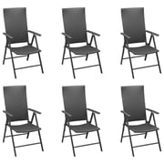 Vidaxl 7 Piece Garden Dining Set Black Vidaxl 7 Piece Garden Dining Set Black