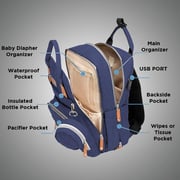 Oztev Multifunctional Baby Diaper Bag With Tactical Travel Back Pack Plus Changing Pad, Pacifier Holder, Bottle Warmer, Stroller Straps And Usb Charging Port For Mother Blue Oztev Multifunctional Baby Diaper Bag With Tactical Travel Back Pack Plus Changing Pad, Pacifier Holder, Bottle Warmer, Stroller Straps And Usb Charging Port For Mother Blue