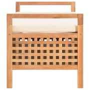 vidaXL Storage Bench 93x49x49 cm Solid Walnut Wood vidaXL Storage Bench 93x49x49 cm Solid Walnut Wood